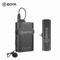 Boya By-wm4 Pro-k5 2.4 ghz receptor de canal duplo sem fio para dispositivos Type-c